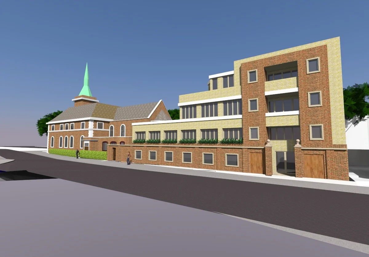 Street view looking towards Church.