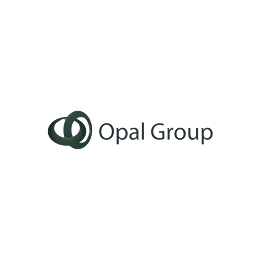 Opal Group logo on a black background