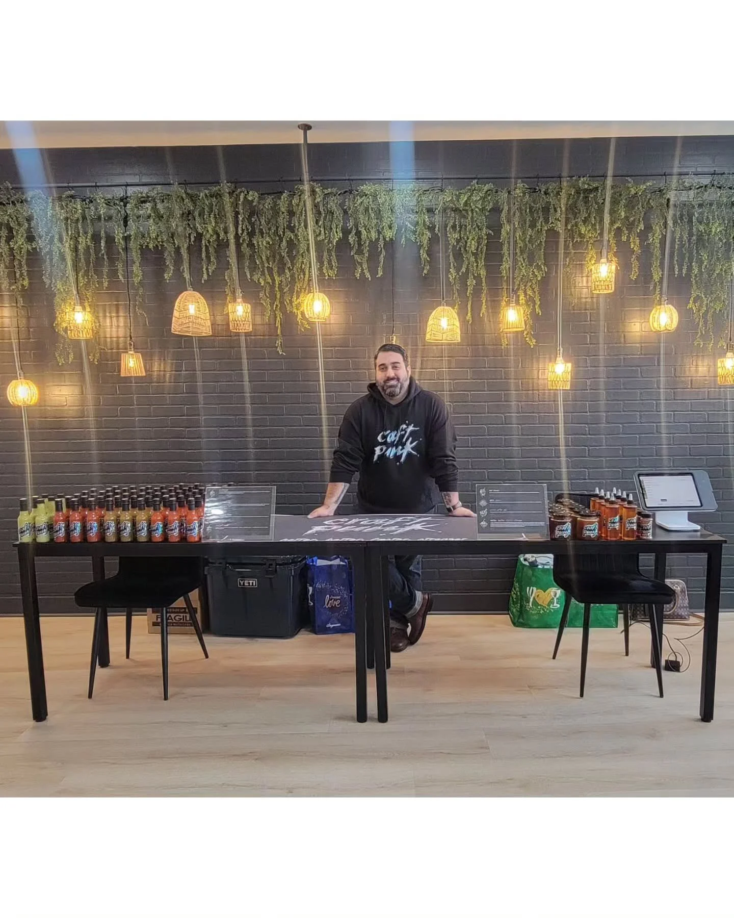 Come down to @slate_on_south and tell me how good my hot sauce is 🌶️🔥