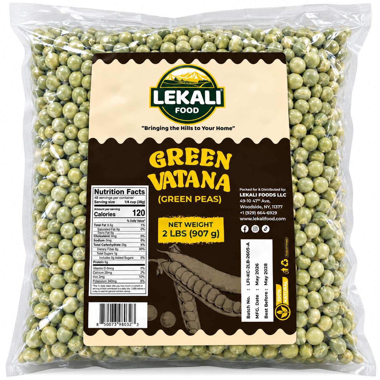 Lekali Green Vatana Peas Package.png