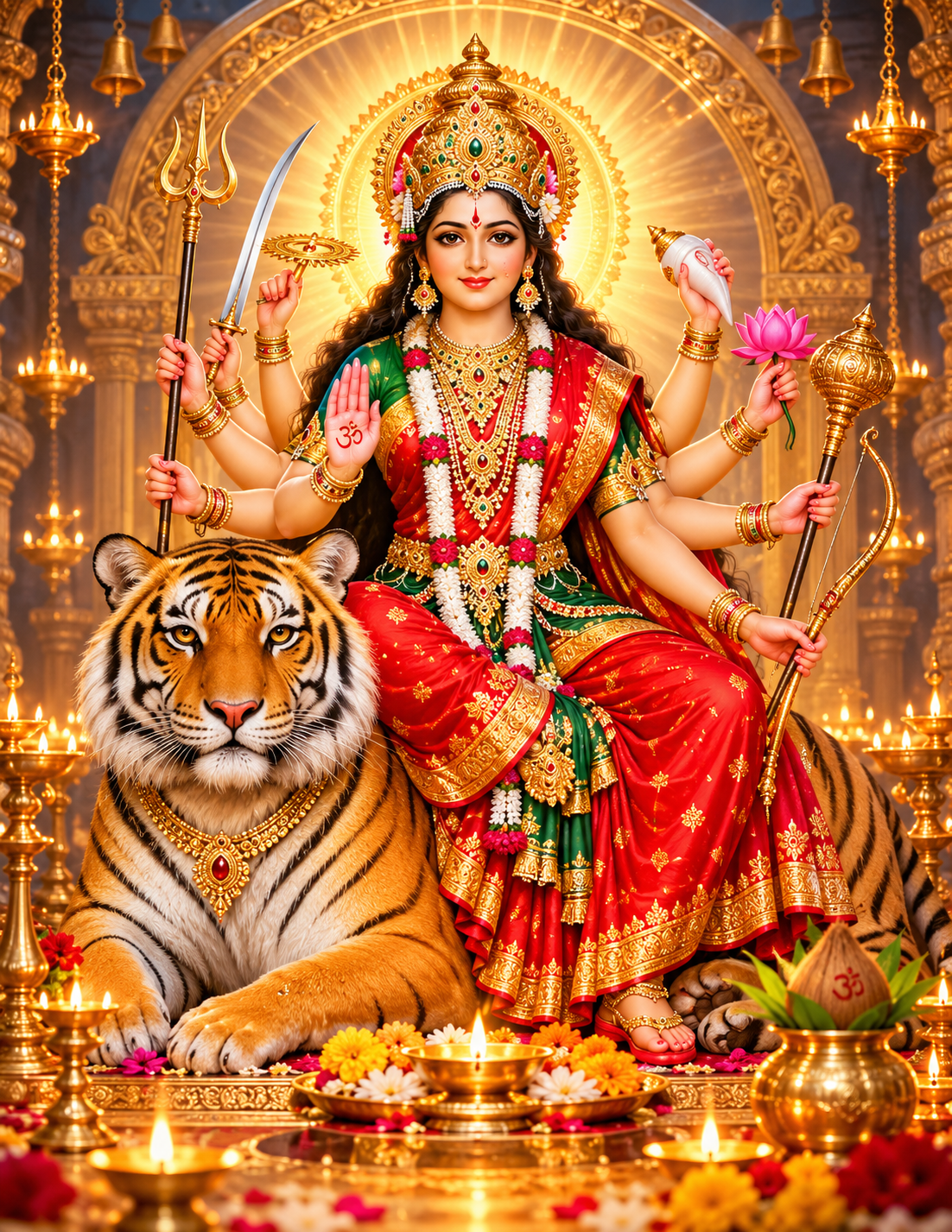 दशैँमा पूजा गर्ने फोटो-Durga Photo-8X10