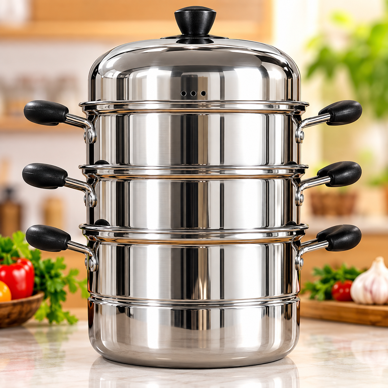 Polished Stainless Steel Steamer Tower.png