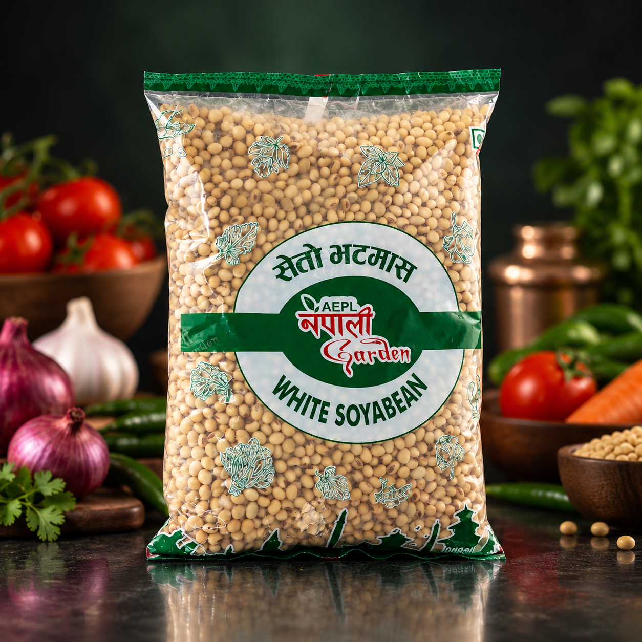 Seto  Bhatmas-भटमास-White Soybean-1 KG