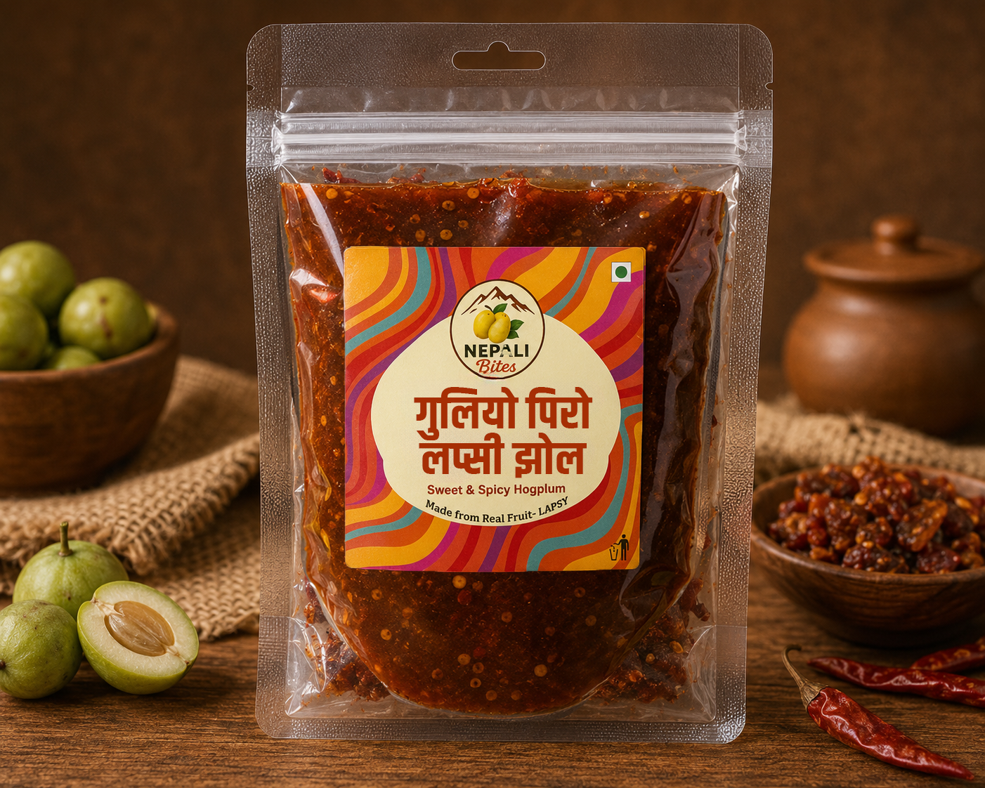Sweet & Spicy Lapsi Pau-गुलियो पिरो लप्सी पाउँ-by Nepali Garden-80gm