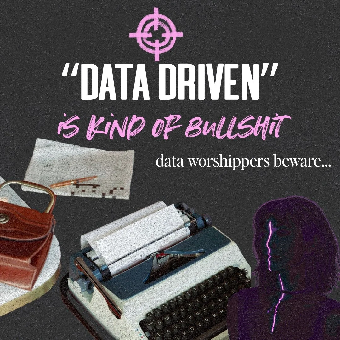 Hot take: &ldquo;Data-driven&rdquo; is bullshit.

When was the last time your analytics actually changed your mind?
Not confirmed a decision you already made, but actually changed it.

Most people don&rsquo;t use data to decide.
They use it to justif