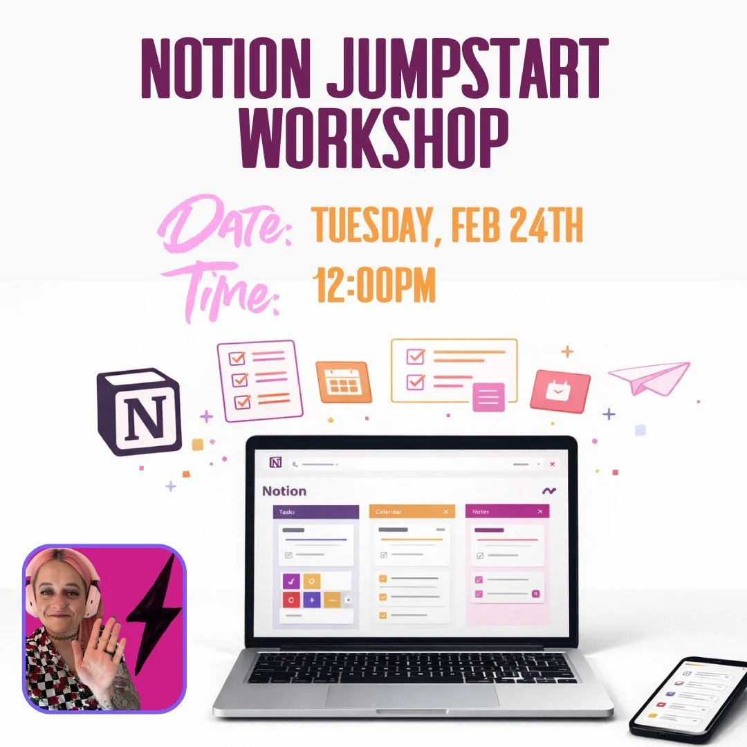 Chaos is optional.
Clarity is designed.

📓 Live Notion Workshop
📅 Feb 24
⏰ 12PM EST

We&rsquo;re turning scattered ideas, messy systems, and half-built dashboards into a Notion workspace that actually thinks with you.

Behavioral UX.
Analytics clar