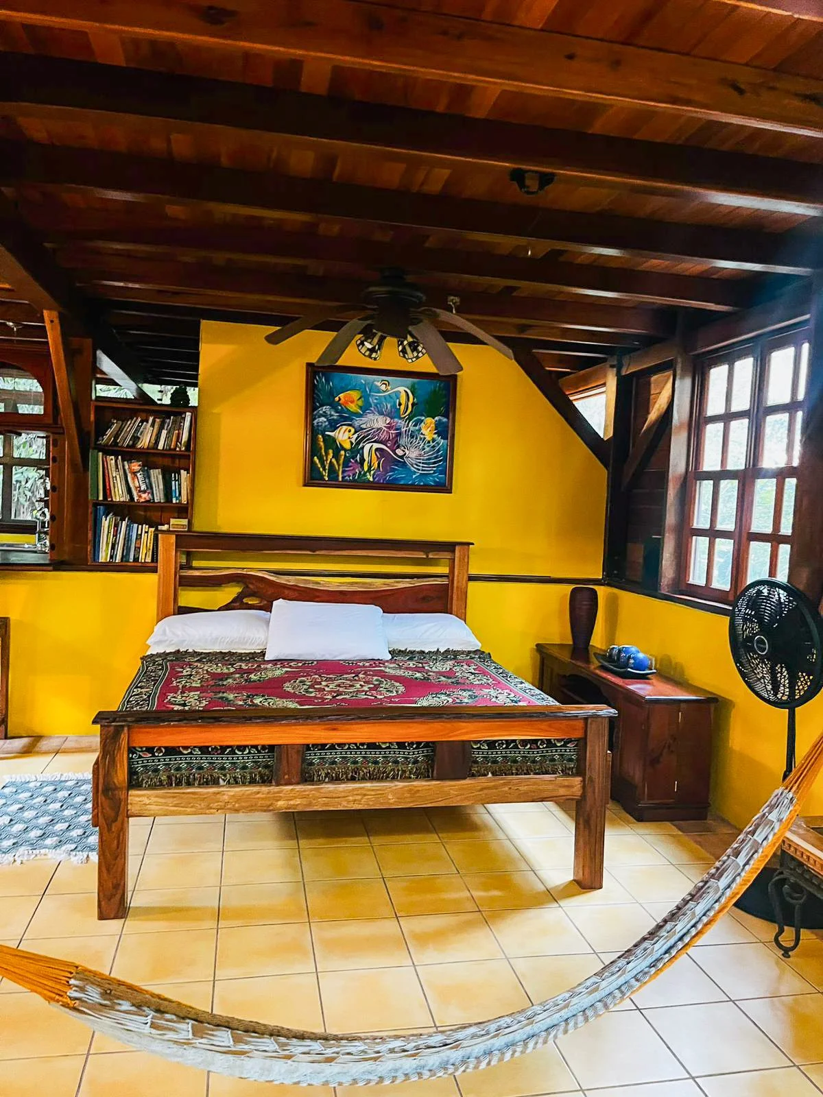 Beyond Paradise, King bed and hammock downstairs