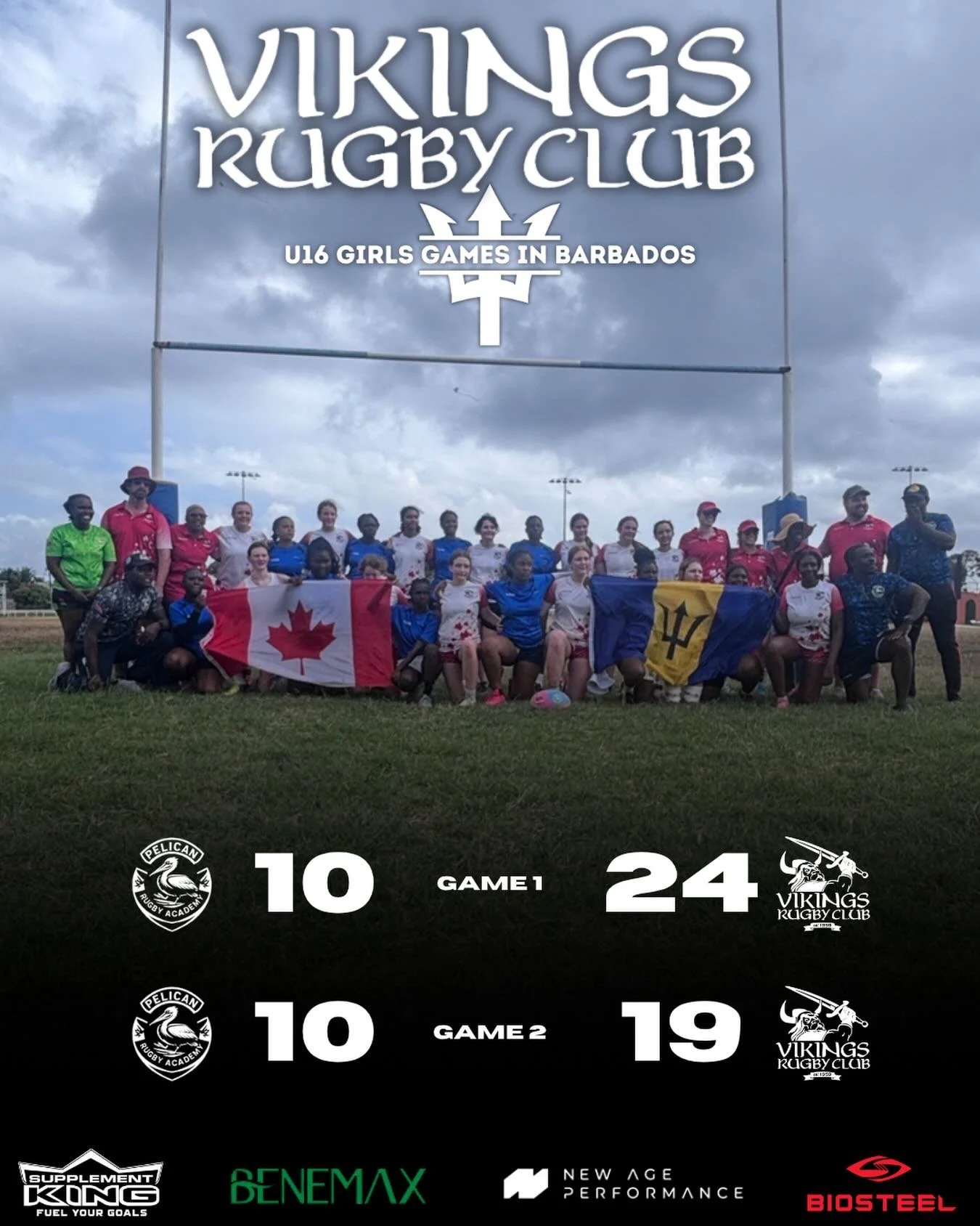 Months of preparation. One unforgettable tour. 🌴🏉☀️

Our U16 Girls put in the work back home and it showed today in Barbados&mdash;battling through well over 30&deg;C heat to take on Pelican Rugby Academy twice.

Final scores:
Game 1: 24&ndash;10
G
