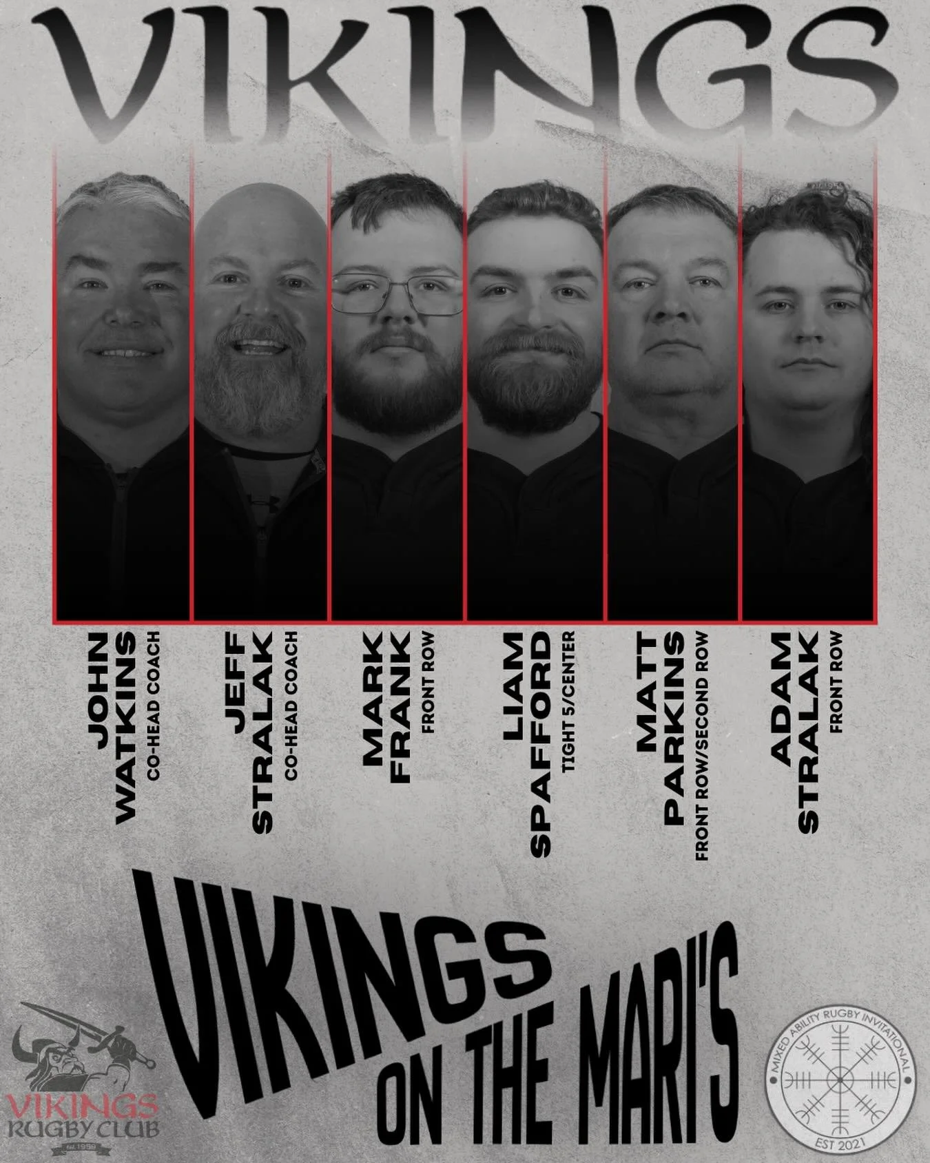 VIKINGS ON THE MARI&rsquo;S

We&rsquo;re proud to see these Vikings selected to represent MARI&rsquo;s Men in international competition.

📍 Banbridge, Northern Ireland
📅 Saturday, May 2, 2026
🏉 MARI&rsquo;s Men vs Banbridge Barbarians

A huge oppo