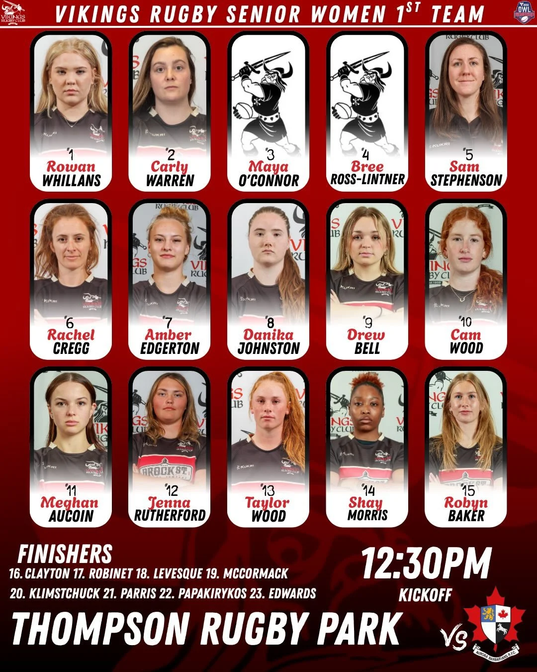 Season starts NOW 🔥

Our Senior Women are back at Thompson Rugby Park for Opening Day 💪
2nd Team kicks off at 11:00AM
1st Team follows at 12:30PM

Come out and support the squad as we set the tone for the season. 🏉
