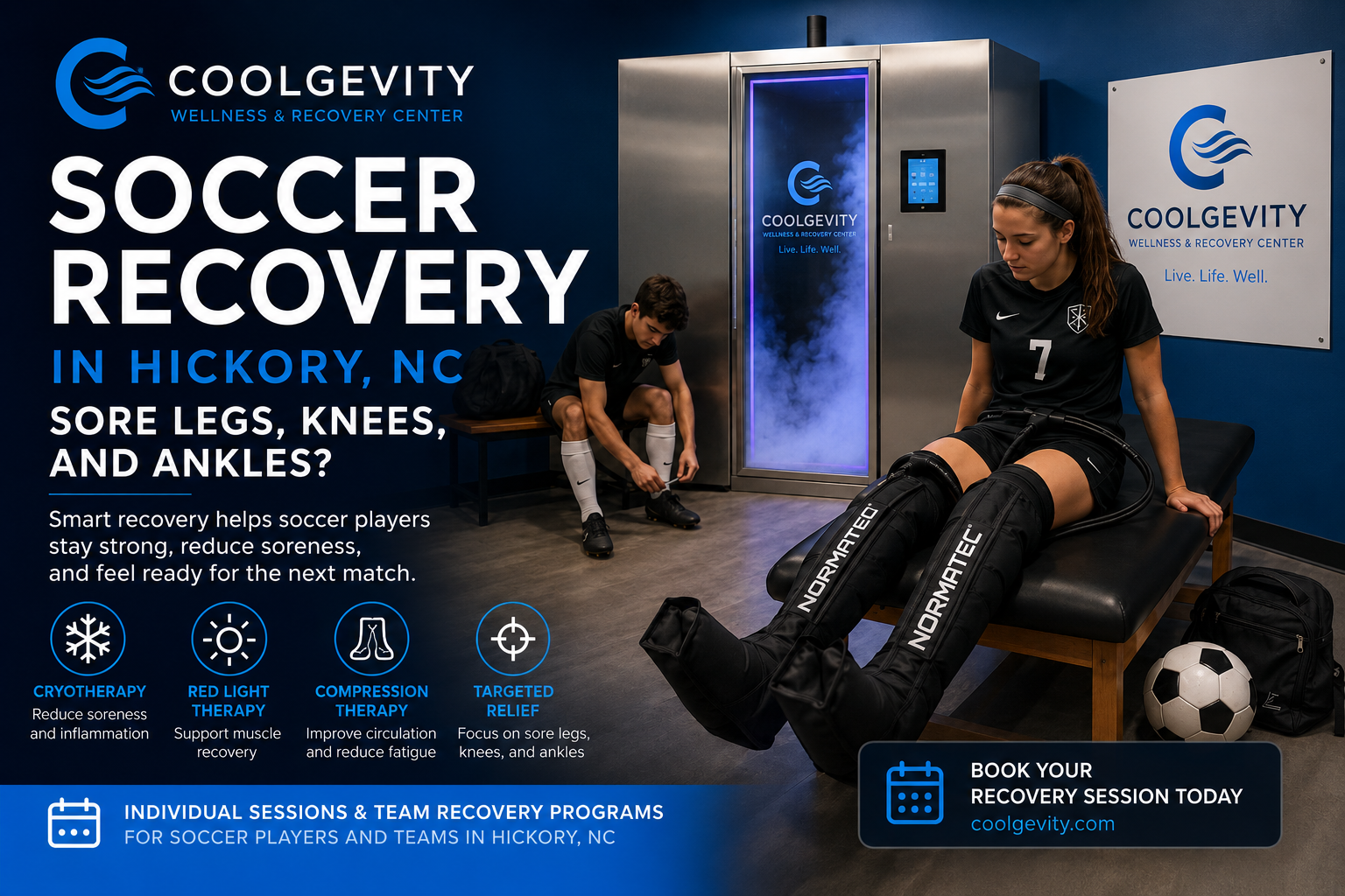 Soccer Recovery in Hickory, NC: Sore Legs, Knees, and Ankles