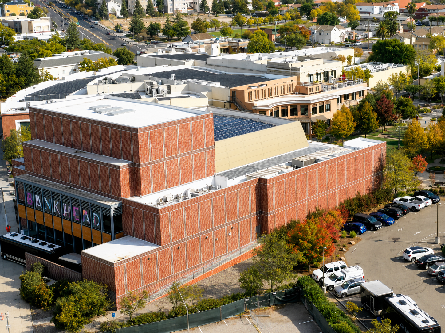 Solar Panels on roof of Bankhead Theater, Walnut Creek