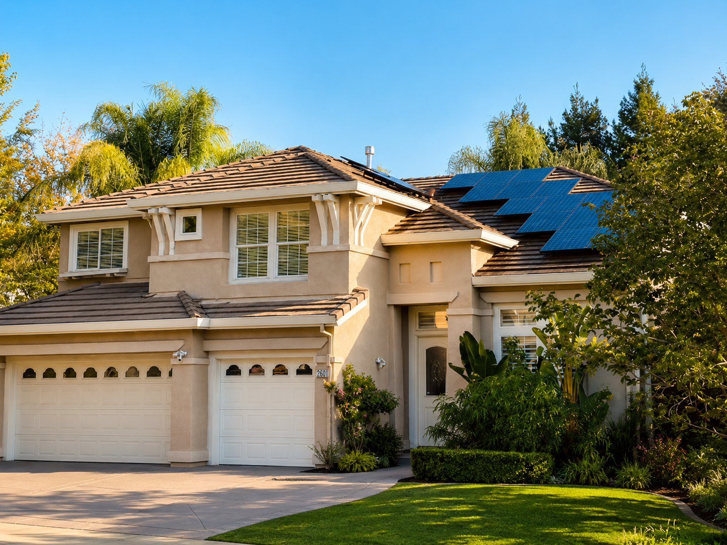 Home with solar panels in Pleasant Hill