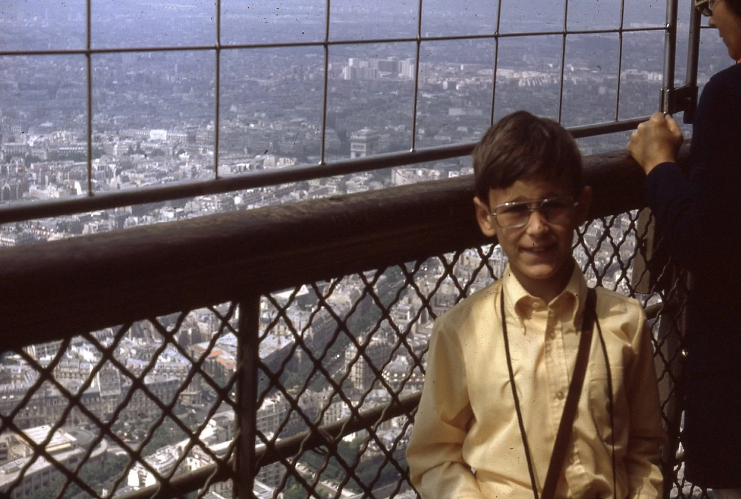 Young Tony with his first camera, Paris 1974