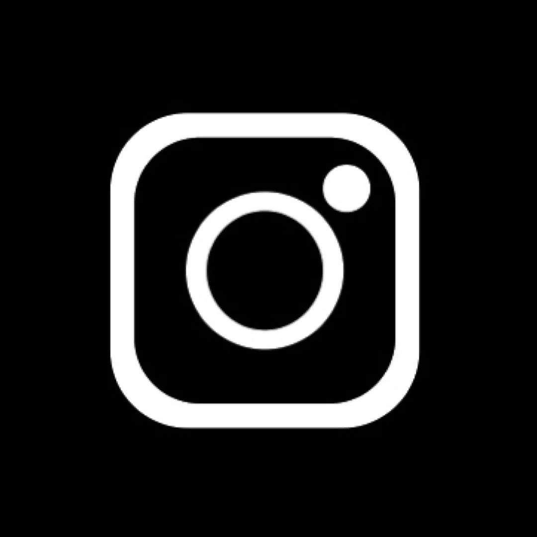 Instagram logo in black and white.