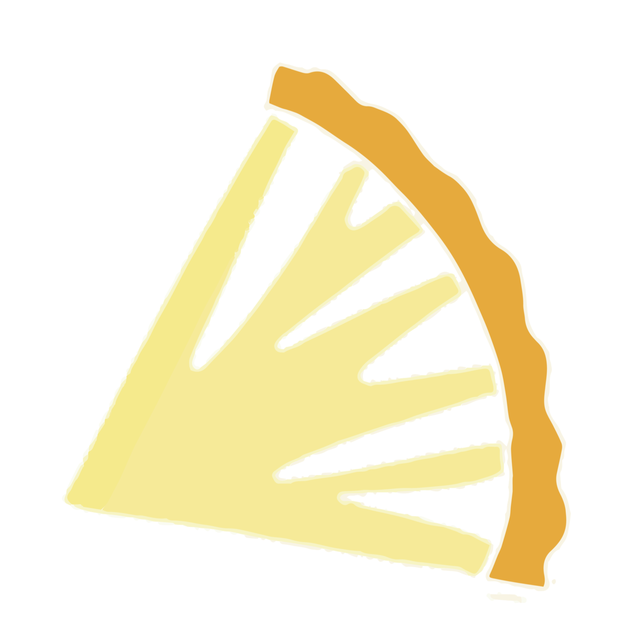 Une tranche de tarte au citron avec une croûte dorée et une garniture jaune claire.