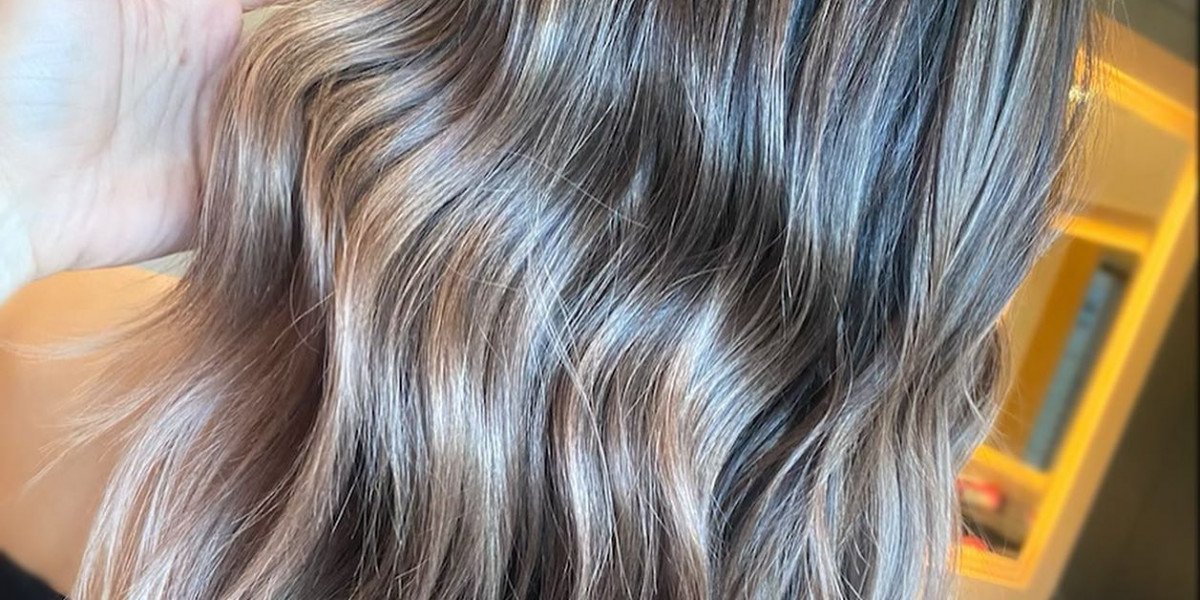 Close-up of wavy, blonde hair.