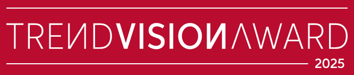 TREND VISION AWARD 2025 logo on a red background