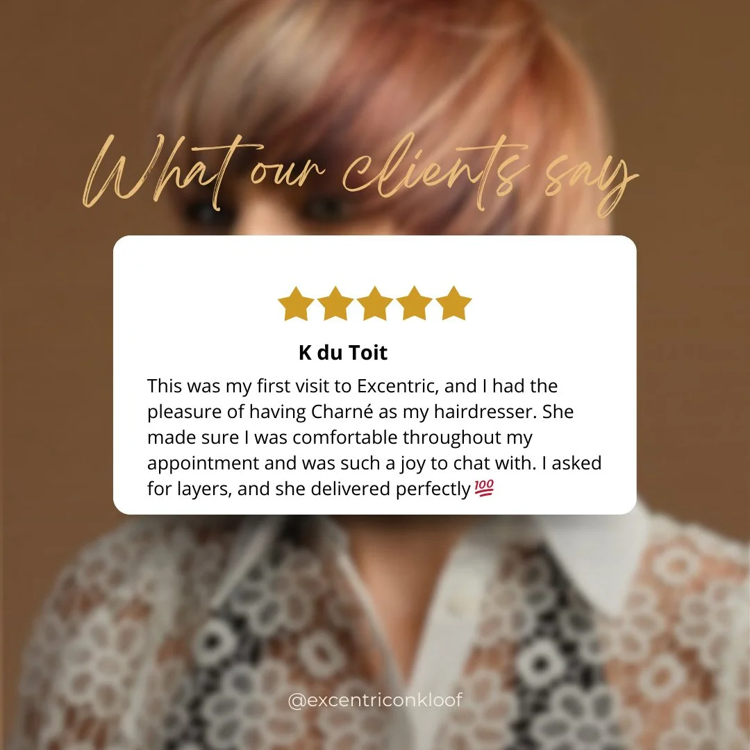 Snap, Tag &amp; Review! 📸💇&zwj;♀️ ⁠
Loved your new look? Show it off and leave a quick Google Review &ndash; it makes our day.⁠
👉Excentric on Kloof: https://bit.ly/4ikqIPA (link in bio).⁠
👉Excentric on Point: http://bit.ly/40xtA4y (link in bio)⁠
