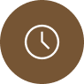 Clock on a brown background