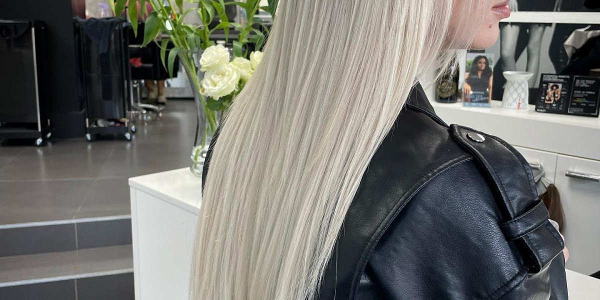 Close-up of wavy, blonde hair.