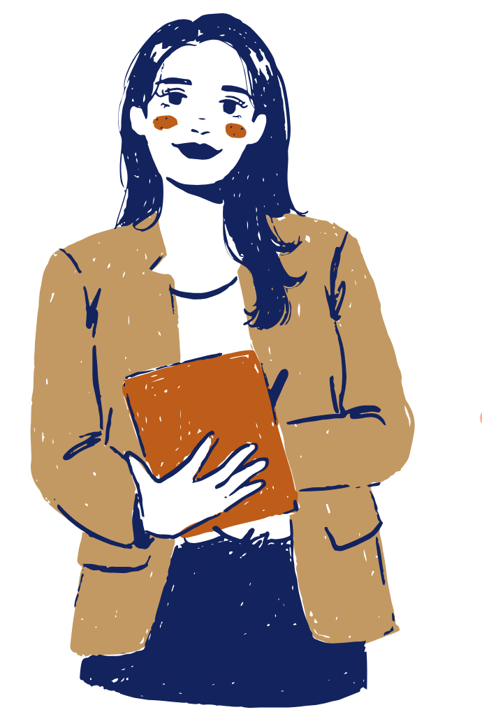 Silhouettes of diverse women facing each other, layered in varying shades of blue and black.