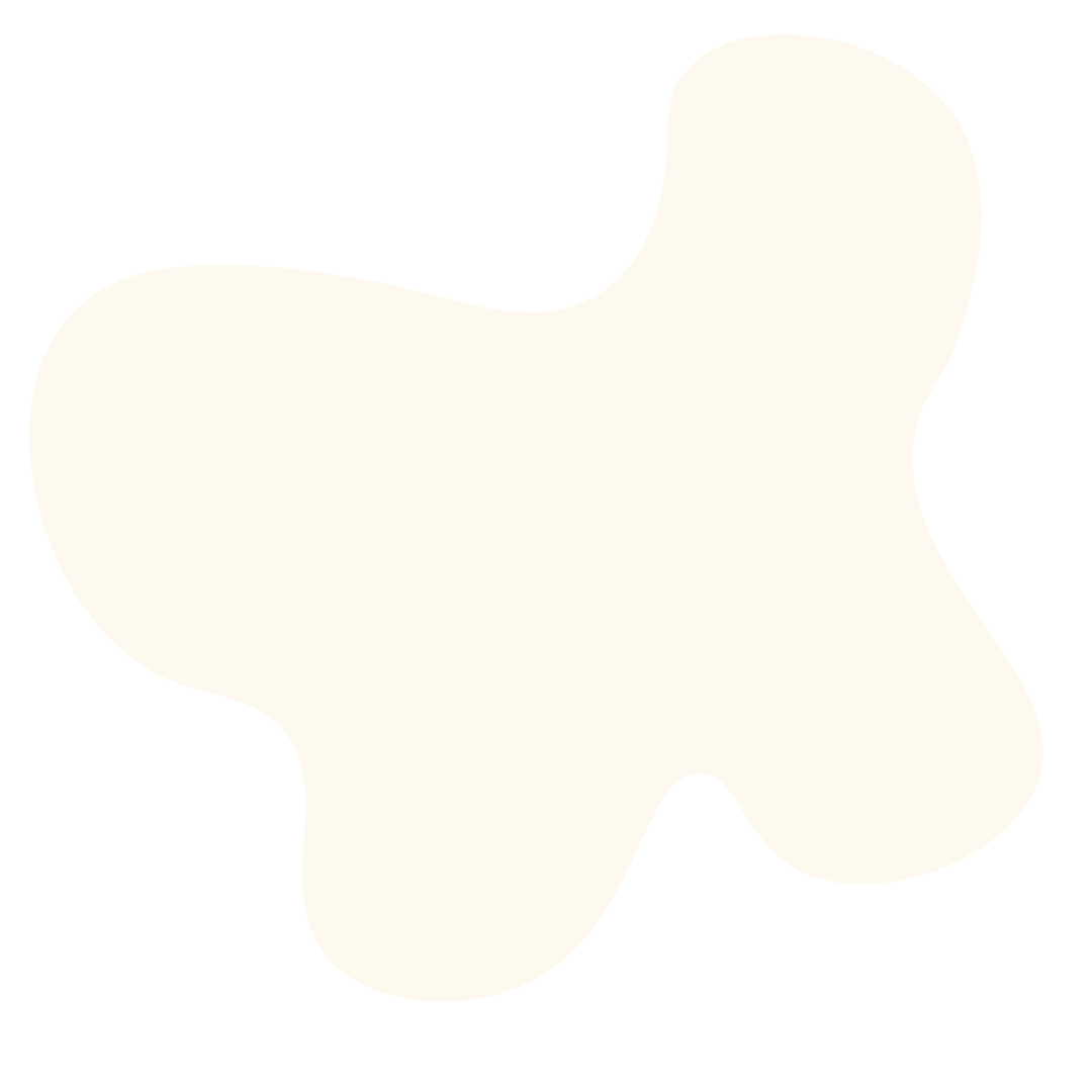 Light beige abstract shape on a white background.