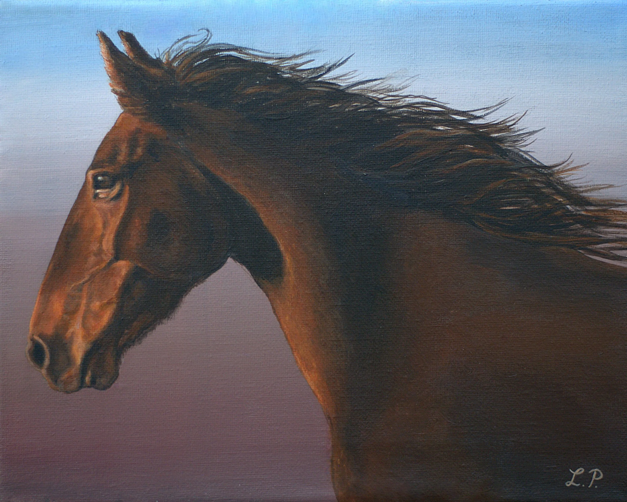 "Free At Dawn" - 8" x 10" acrylic on canvas