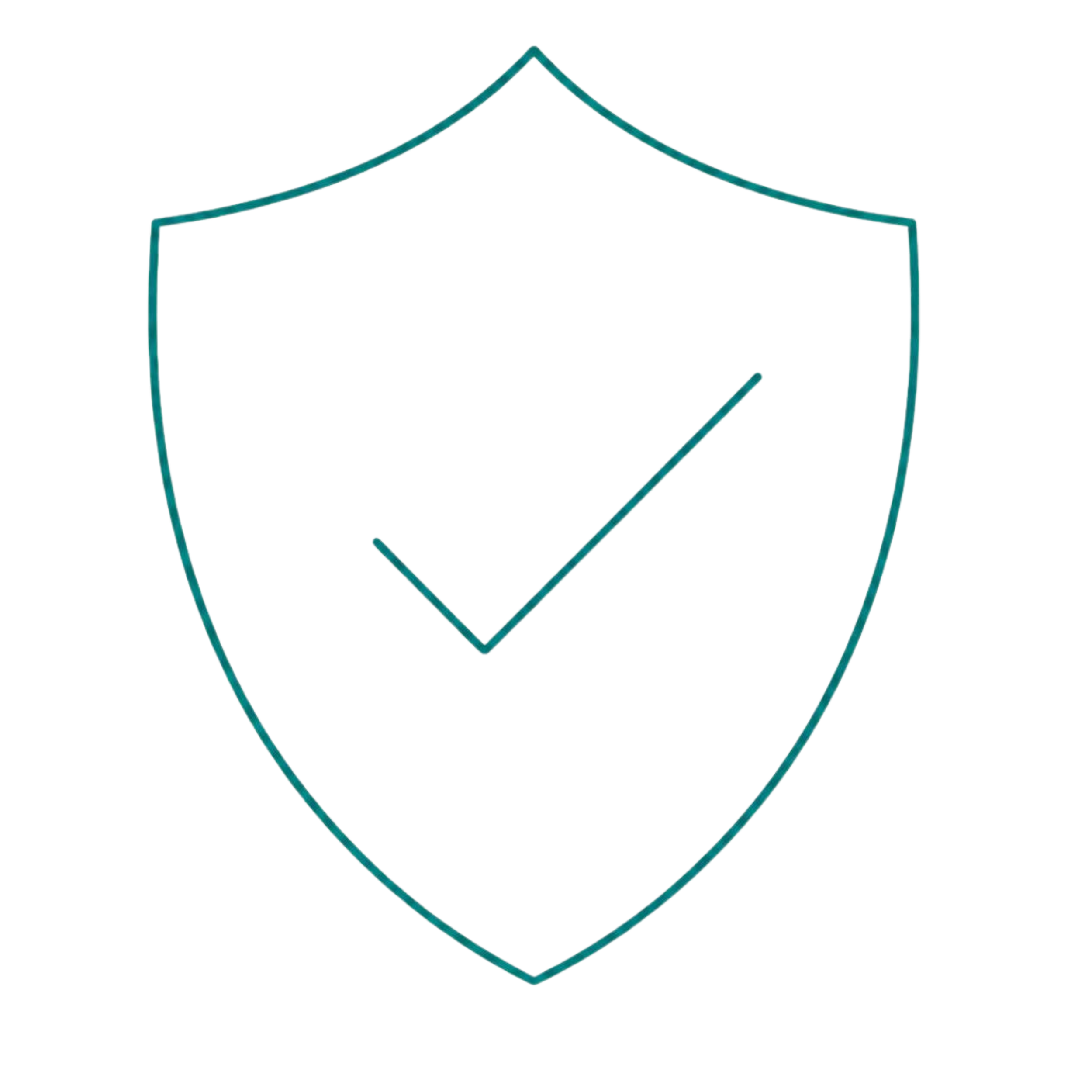 Shield with checkmark icon representing trust and professionalism