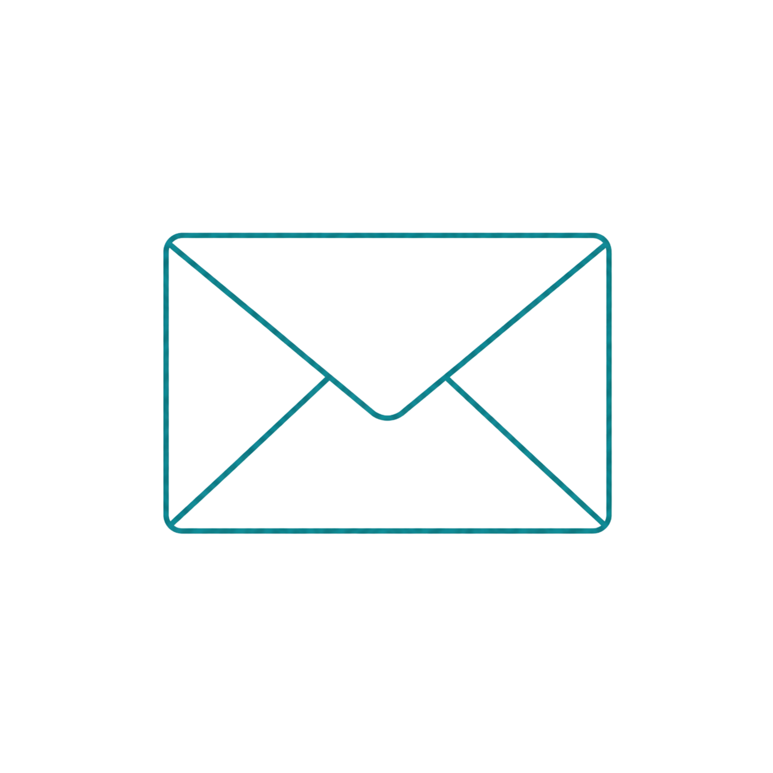 Teal outline envelope representing administrative support
