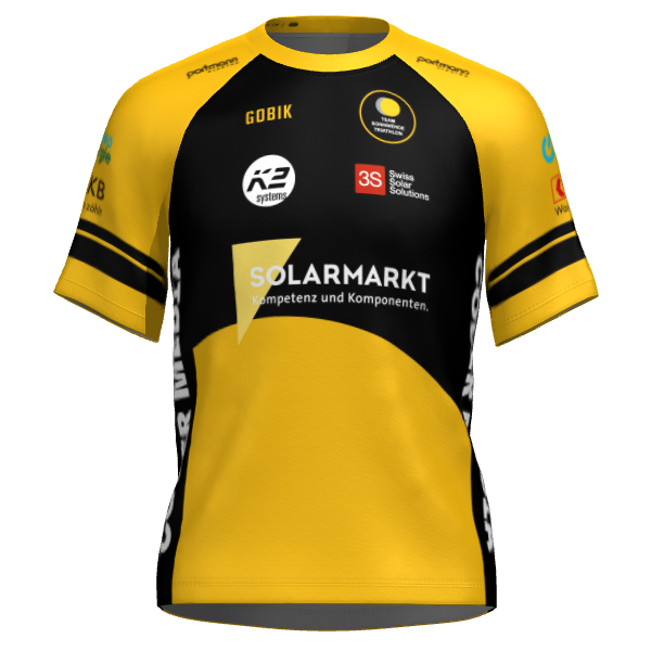 Men yellow running jersey