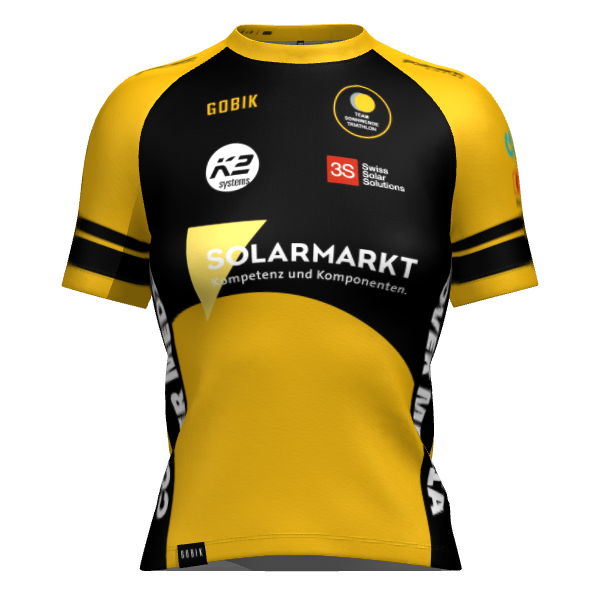 Woman yellow running jersey