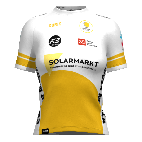 Woman white running jersey