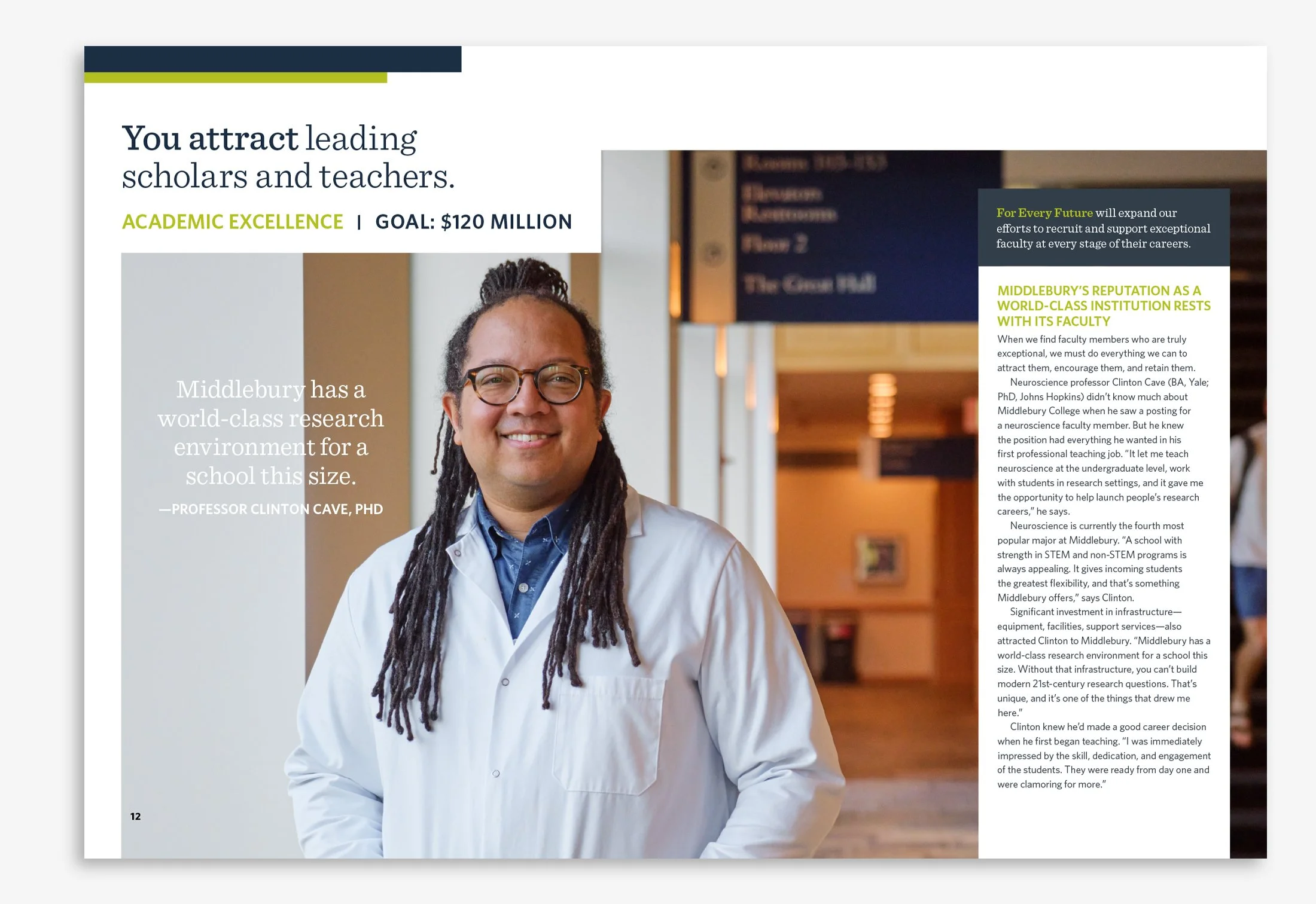 Interior spread of campaign report