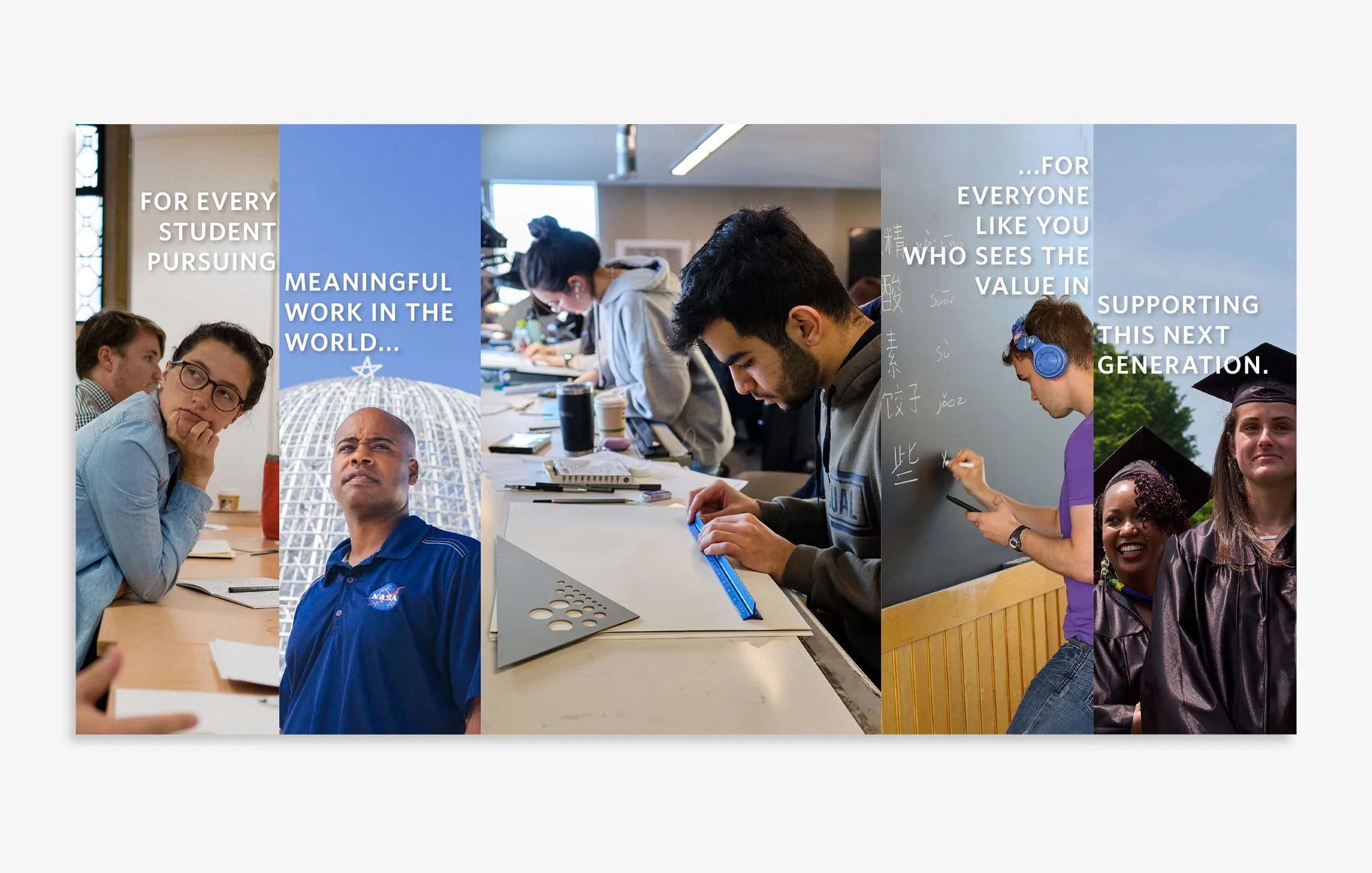 Two-page spread from campaign brochure