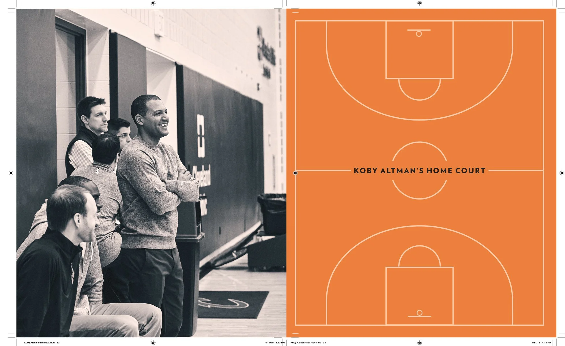 Opening spread for alumni feature