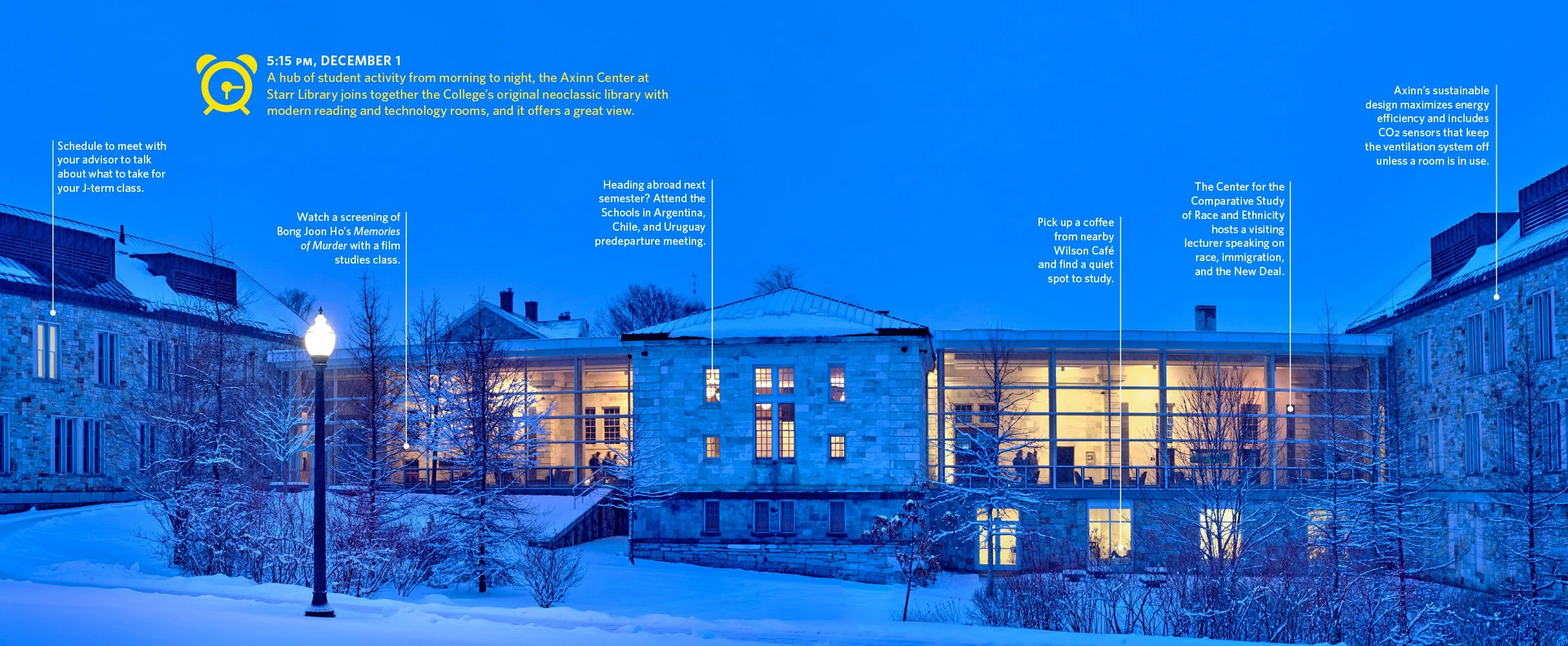 Interior spread of viewbook