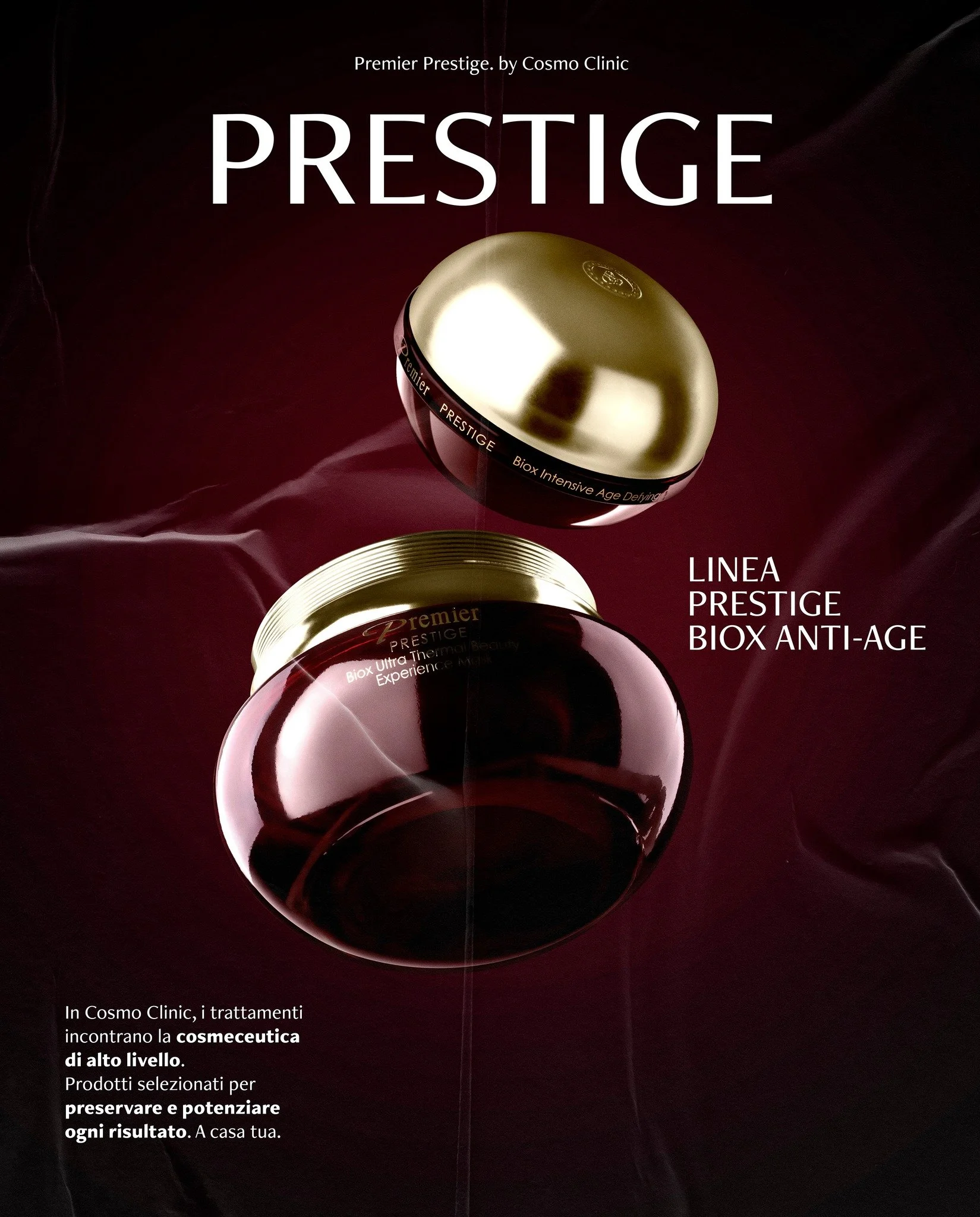 La cura che continua anche a casa. ❤️

La crema Biox Antiage &egrave; pensata per fissare i risultati dei trattamenti fatti in clinica e lavorare sulla pelle ogni giorno. I Minerali del Mar Morto, l'Aloe Vera e il Complesso liposomiale con Vitamina A