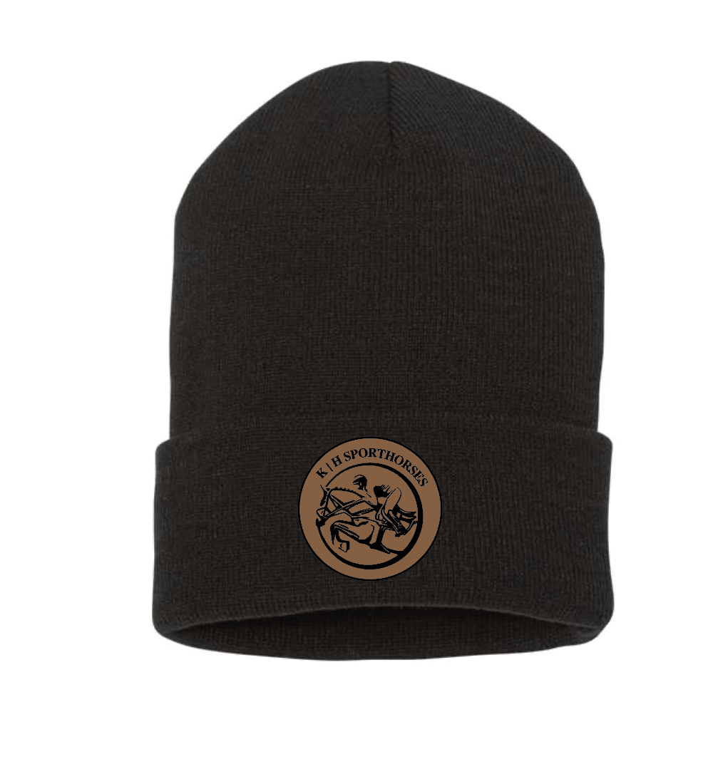 ❄️ The KHS Leather Logo Winter Knit Hat
