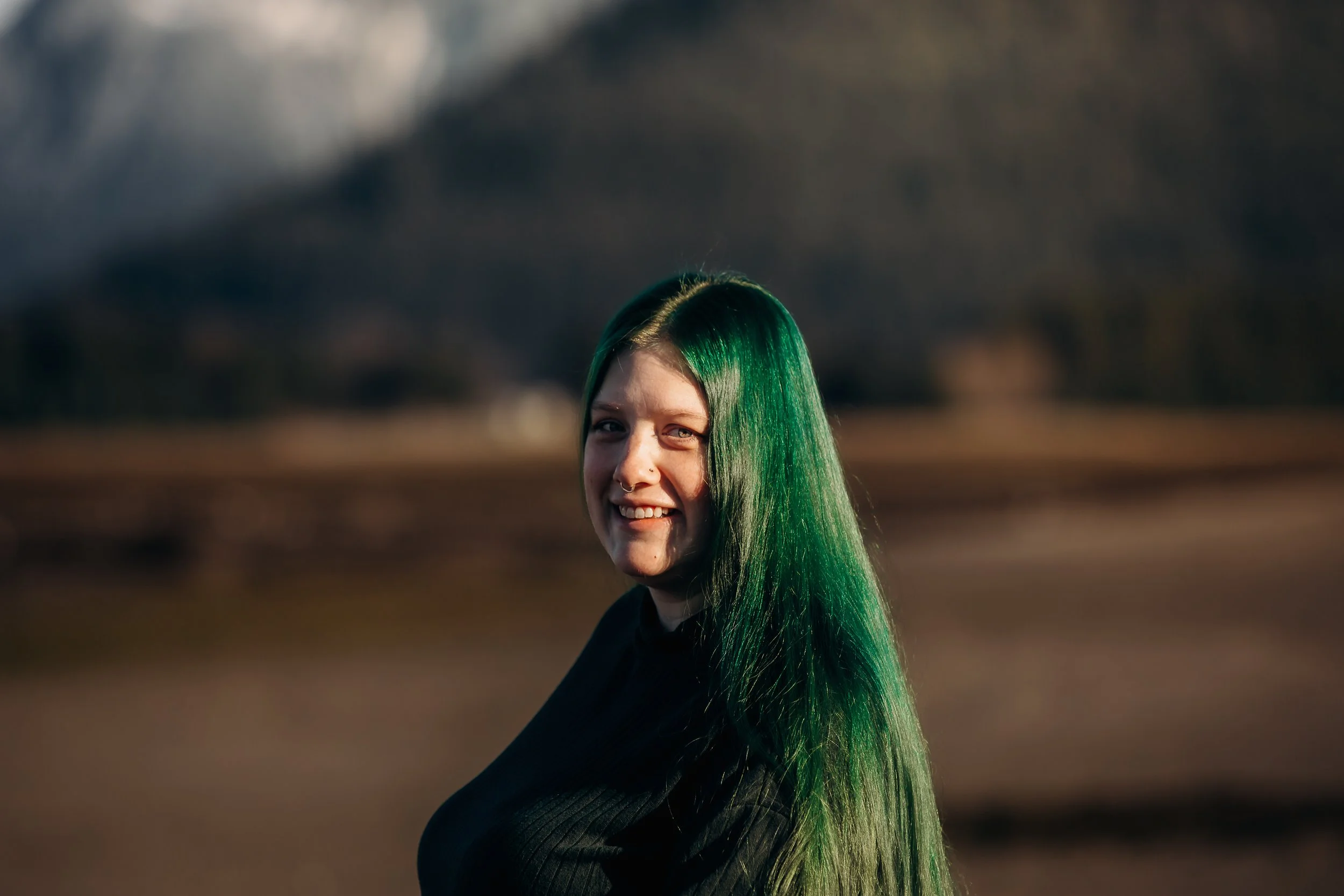 photo of Douglas Doula aka Andria Budbill who has green hair