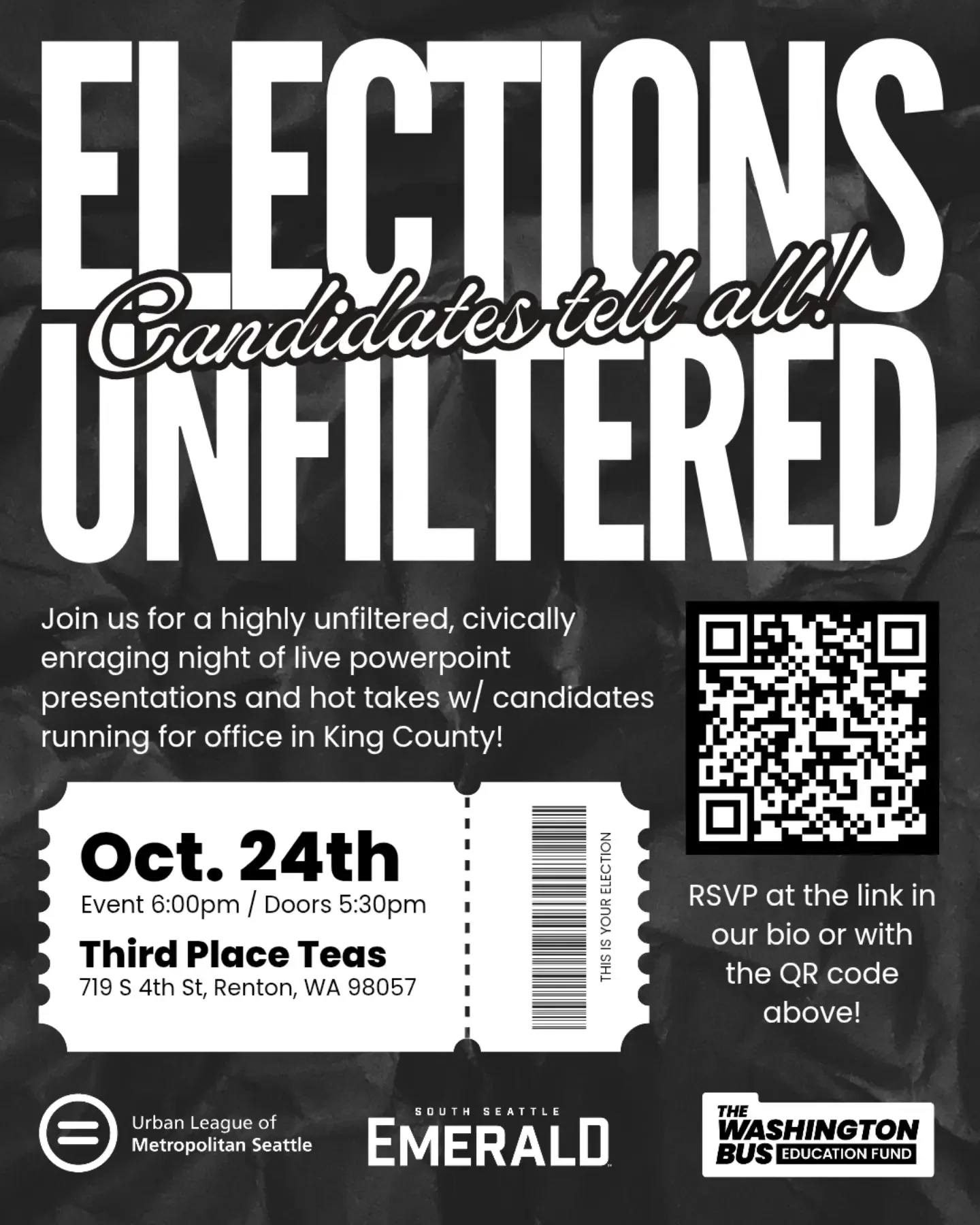 Elections Unfiltered - Candidates Tell All!