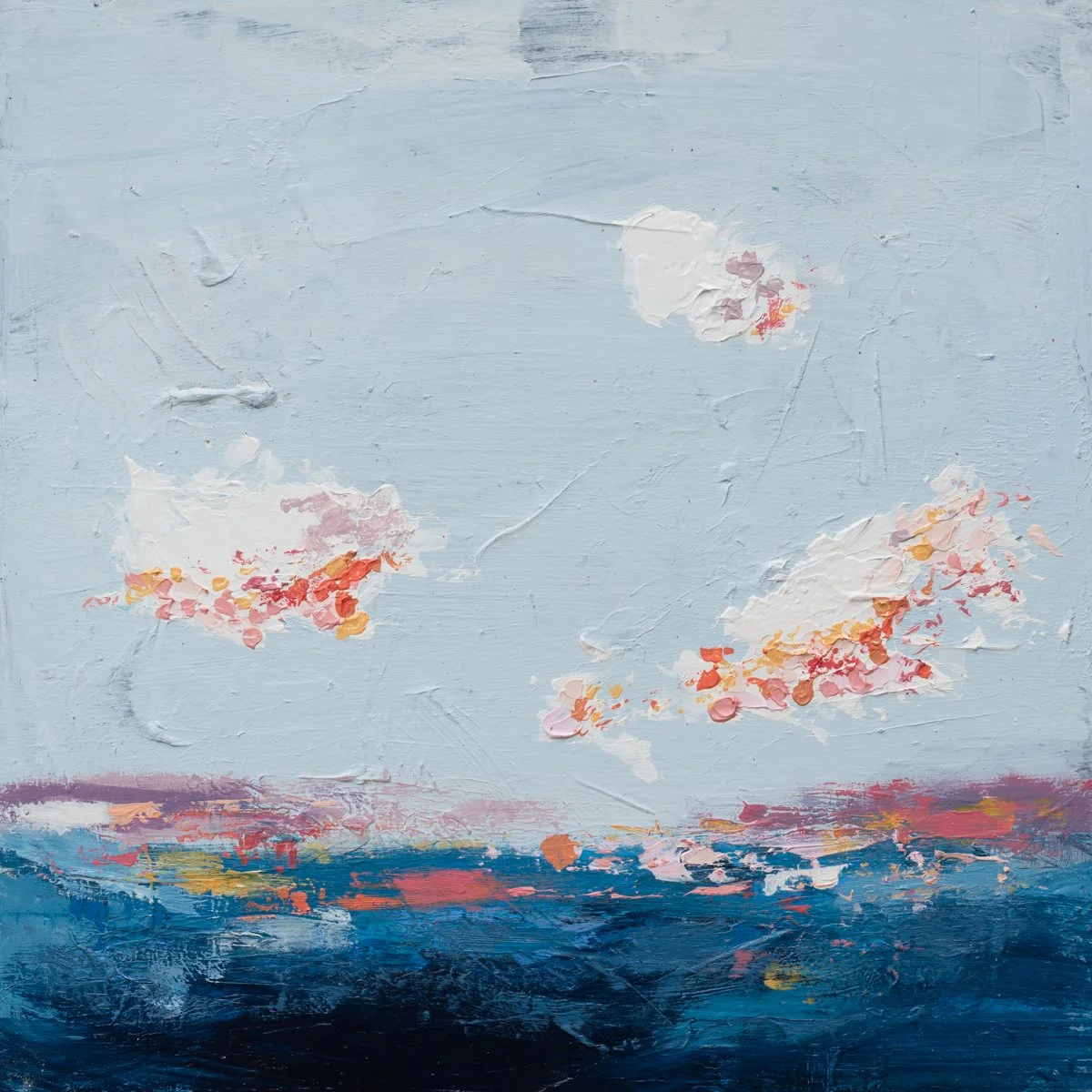 L'horizon, original acrylic painting, 12x12"