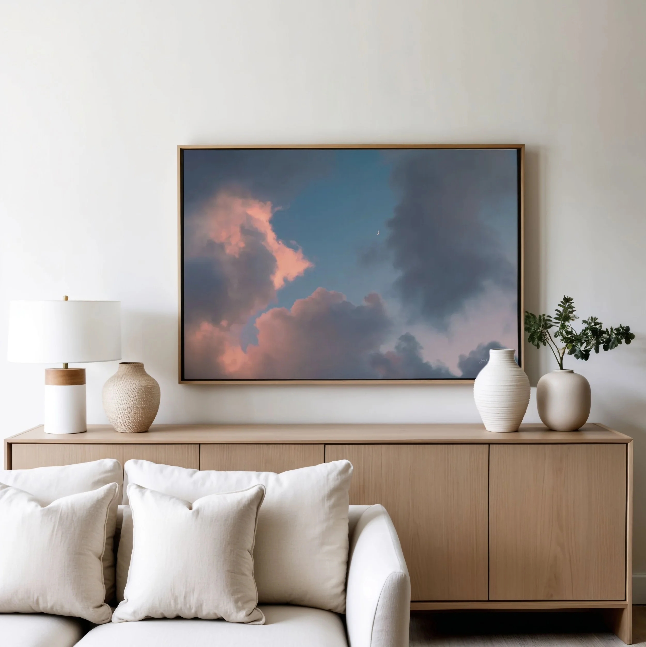 Blue Sky Moonrise Photography Print 