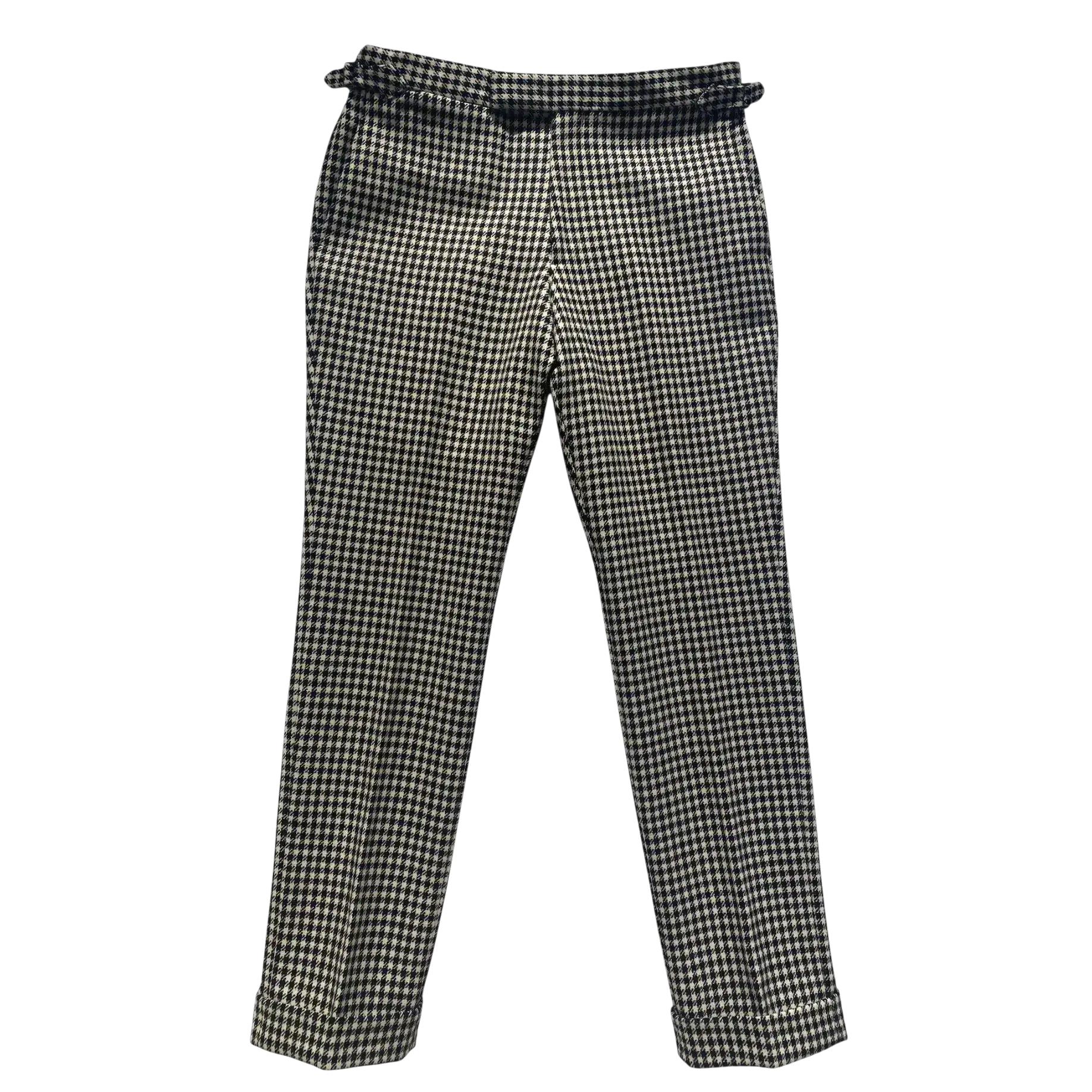 Kit Blake Black & White Shepherds Check Wool Dress Pants - 34