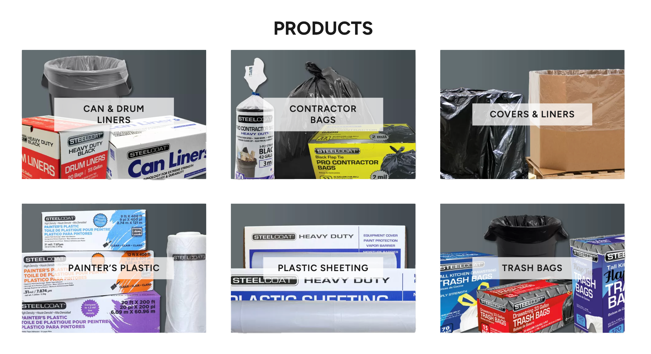 Products Overview  (Steelcoat Home Page)