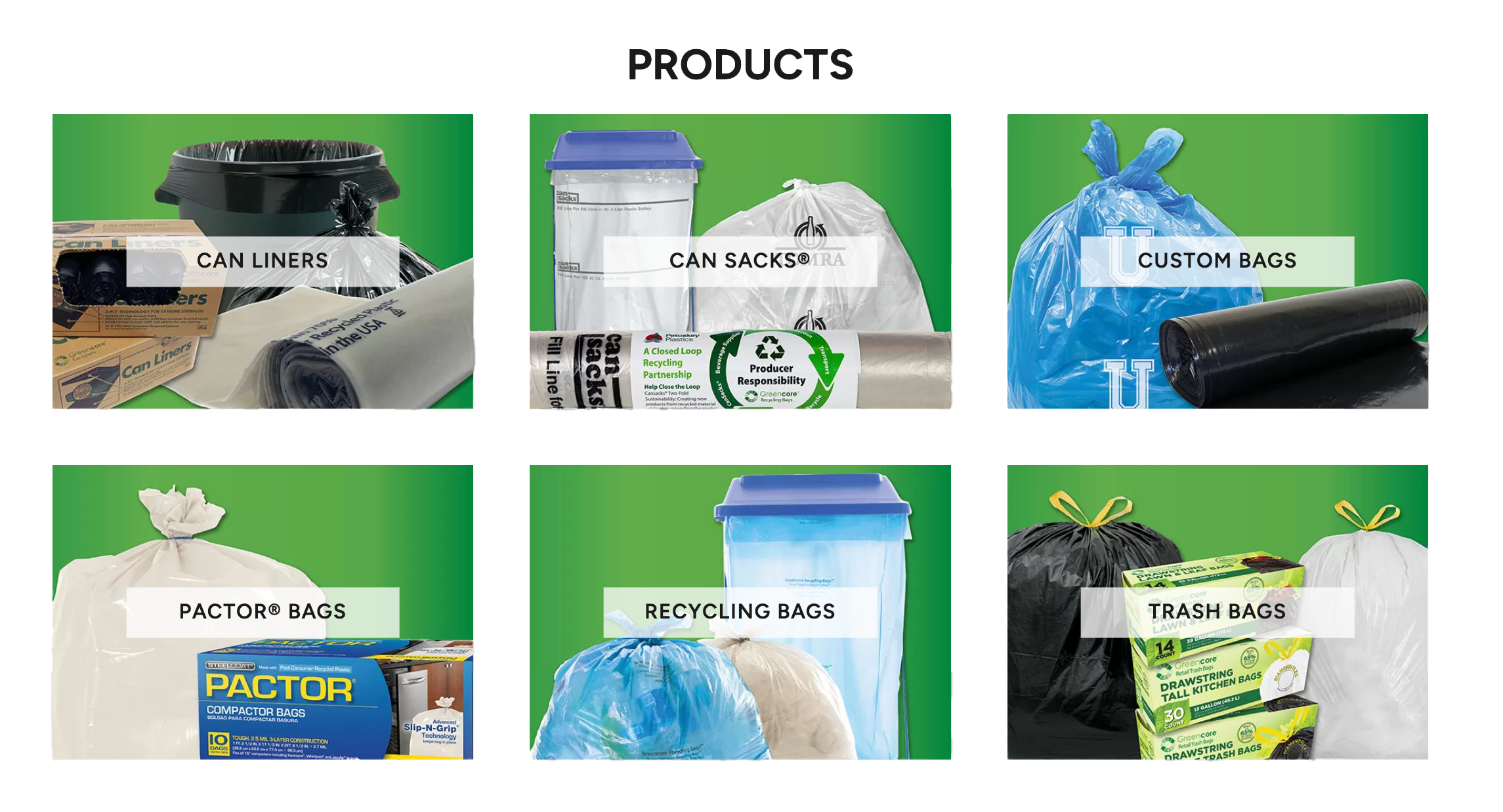 Products Overview  (Greencore Home Page)