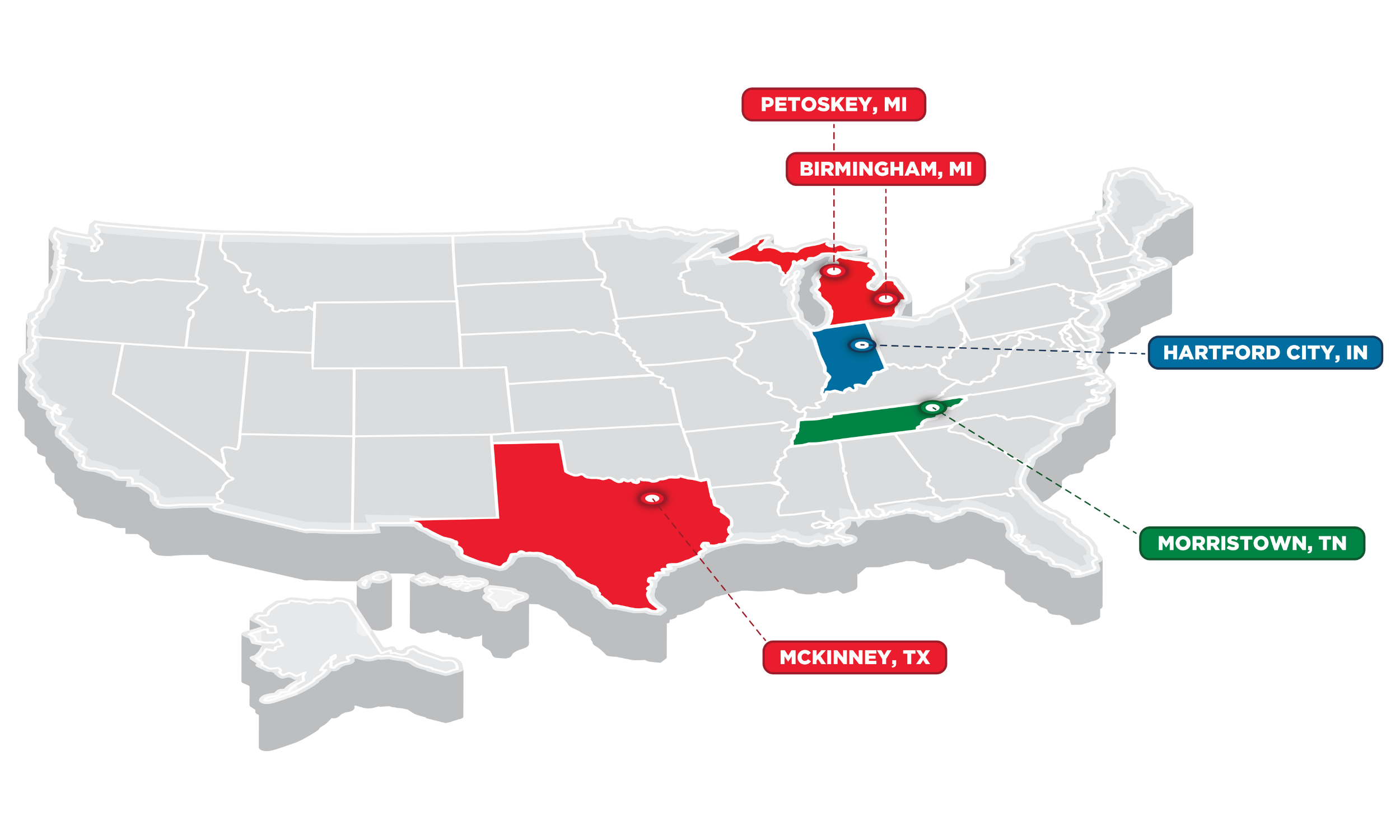 Locations Graphic (Petoskey Plastics Locations Page)