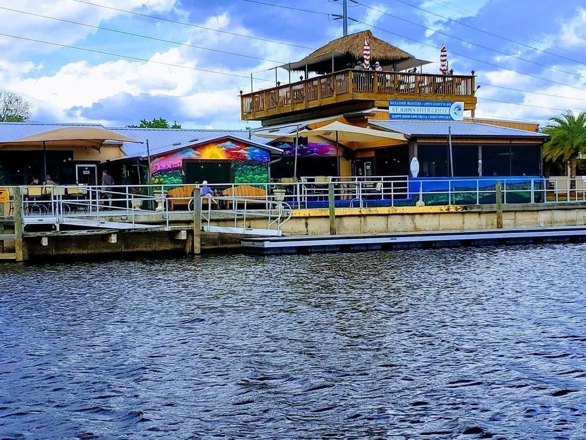St. Johns River Grille at the Highway 44 bridge near DeLand, Florida.