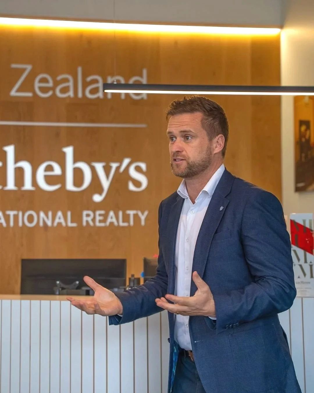 Ben Macky training real estate agents during a training session focused on growth and leadership