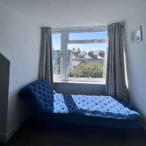 Living room in Lancaster serviced apartment for long-stay workers